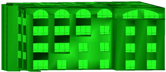 Трехмерная CAD-модель офисного здания